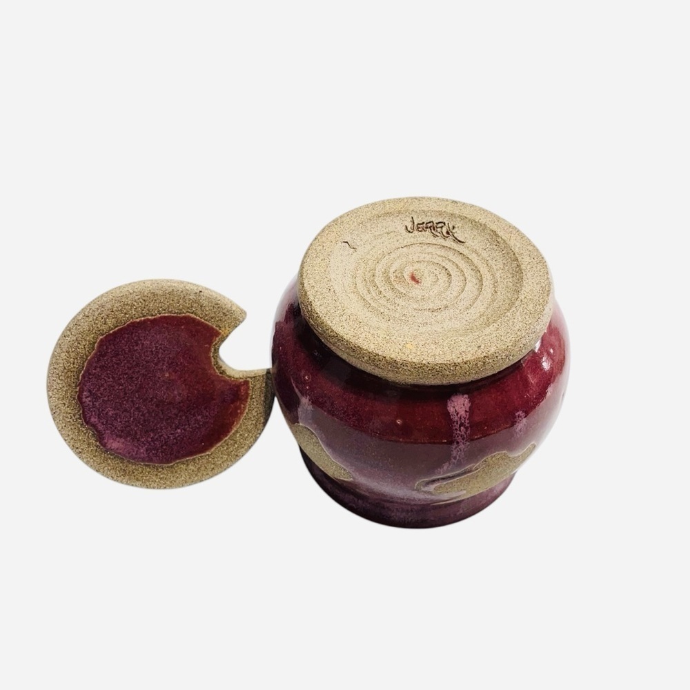 Stoneware Mushroom Lidded Storage Jar, Honey Jar, Sugar Jar, Jam Jar, Salt Jar - Picture 7 of 10